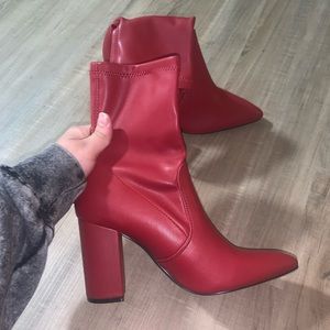 Forever 21 Red Heel Boots/Bootie